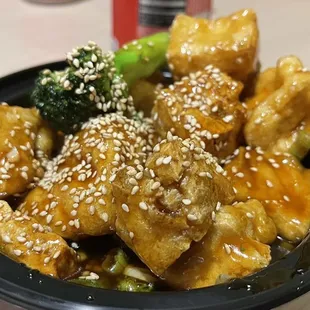 Sesame Tofu with broccoli