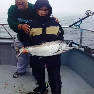 I once caught a fish Thissss BIG...