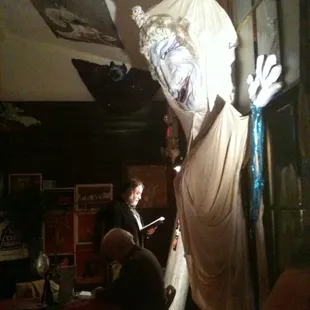 Big puppets in the lobby