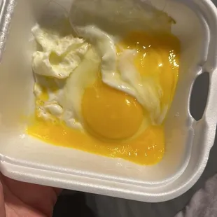 'Sunny side up' eggs.