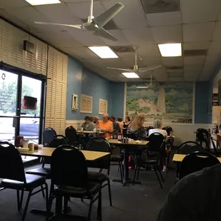 Trying out a new place ( for us we just moved here) in the area atmosphere is very nice -- menu looks good with many options