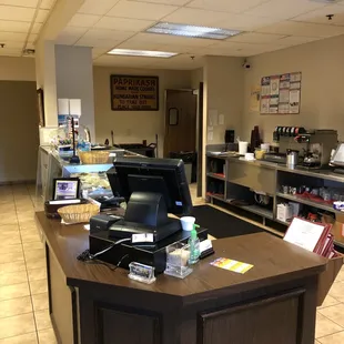 the counter and counter area