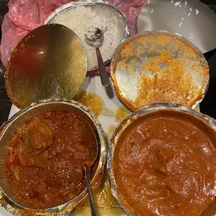 Chicken Tikka Masala, Lamb Rogan Josh, Basmati Rice