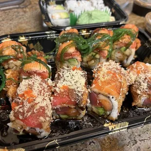 Top to bottom: Green River Roll and Tiger Roll