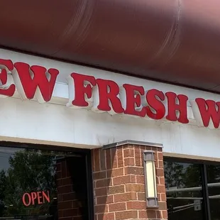 the front of the restaurant