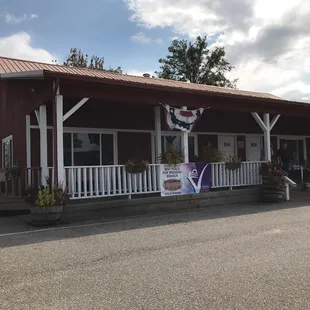 the front of the restaurant