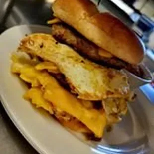 Frontier Breakfast Sandwich served Saturday&apos;s at brunch