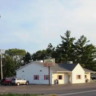 Outside the New Frontier Restaurant