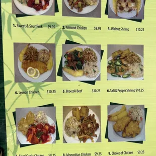 the menu