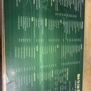 the menu