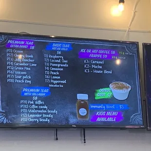 Menu as of 5/2024