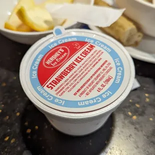 Ice cream single serve available across from the sauce bar