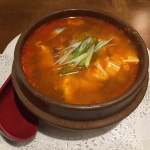 Spicy Seafood Soup with Tofu