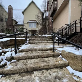 Steps walking up to the brewery gift shop/ tasting room