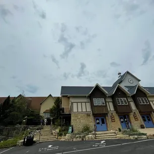 the front of the building