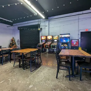 The adjacent game room seating area was less drafty than the main room last night. This is in December.
