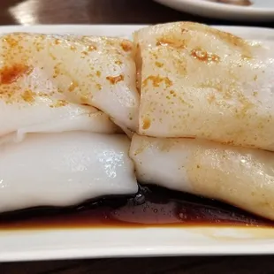 Flat noodles with shrimp