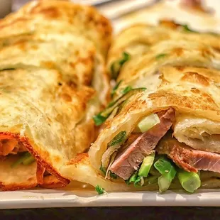 a close up of a sandwich on a plate