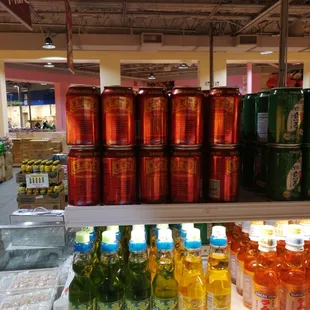 a variety of beverages