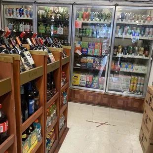 a display of wine bottles