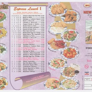 Menu(side a)