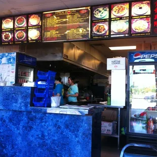 the menus of a fast food restaurant