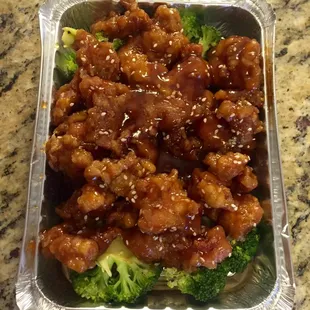 Large Sesame Chicken dish