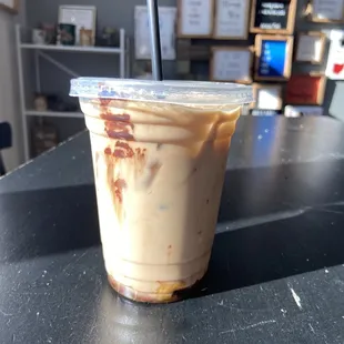 Iced caramel mocha