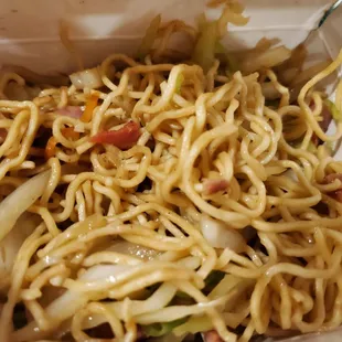 noodles in a take out container