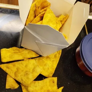 These are supposed to be fried wontons.