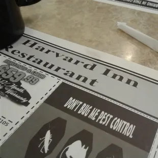 the menu