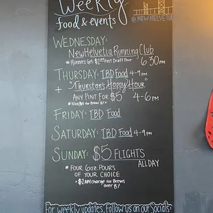 Weekly Food and Events