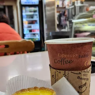 Egg tart and HK tea