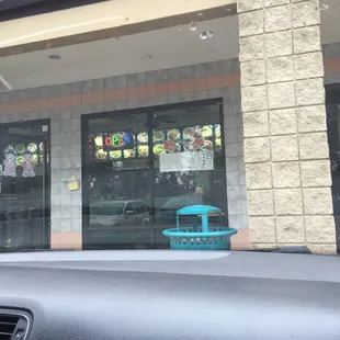 the front of the building