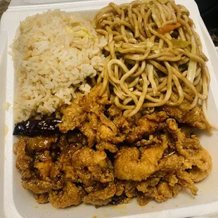 C15. Orange Chicken Combo Dinner