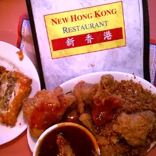 Mandarin Chicken Special 3 legs 3 thighs, rice , soup , Eggrolls OMG special Spicy Sweet Sauce delicious