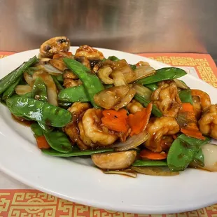 Shrimp with snow pea