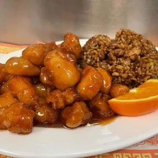 orange chicken combo