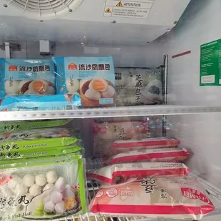 Frozen buns, fish balls