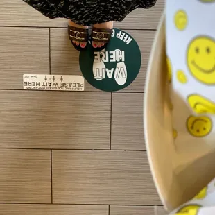 a person standing in a restroom