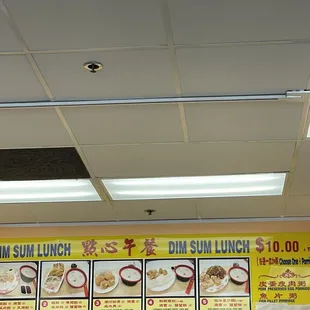 Lunch special menu