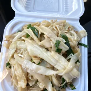 Chow Fun ($4): Lacks flavor so I add my own soy sauce at home