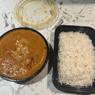 Butter chicken with rice