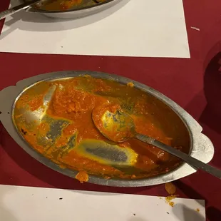 Empty plate  Was Chicken Vindaloo