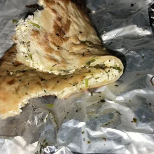 Inside paneer kulcha