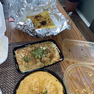 Naan, Samosa Chaat, Malai Kofta