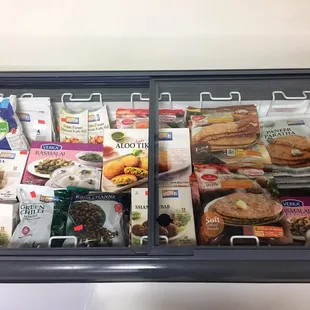 All types of frozen ready-made food items for when you are on the go!