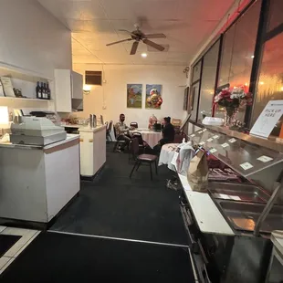 the inside of a restaurant