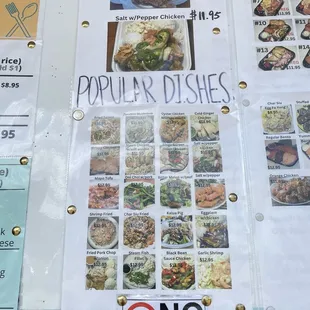 sushi and sashimi, menu