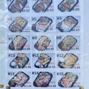 menu, sushi and sashimi